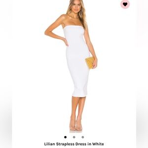 Superdown white midi Dress